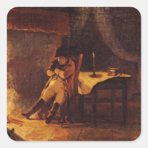 Sticker Carré La soirée de la bataille de Champaubert, 1814