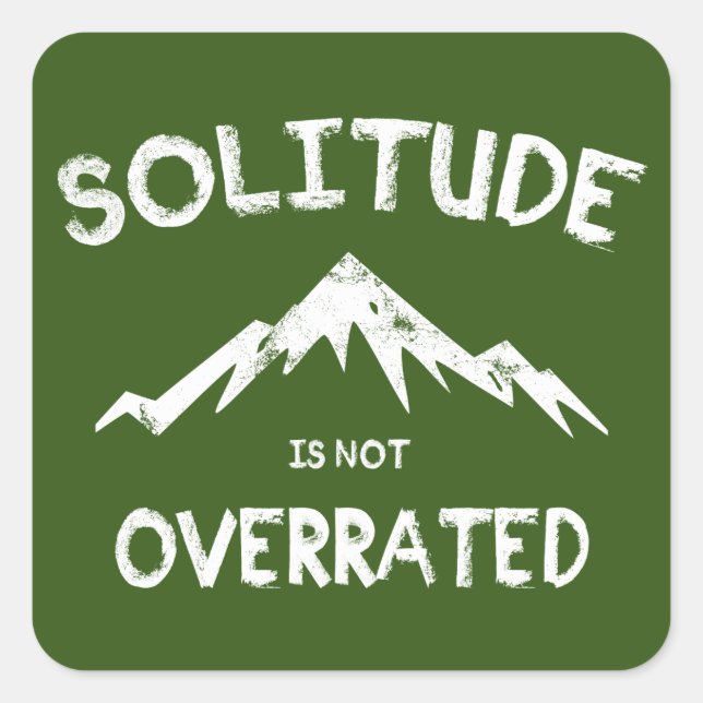 Sticker Carré La solitude n'est pas surfaite (Devant)