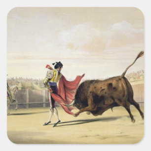 Sticker Carré La Suete de la Capa, 1865 (colour litho)