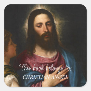 Sticker Carré La tentation du Christ, Titien