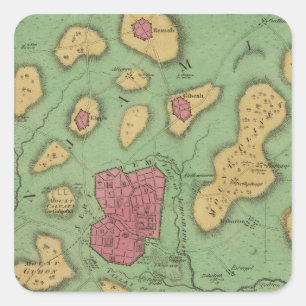 Sticker Carré La terre de Moriah ou de Jérusalem