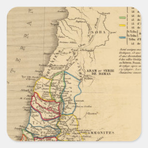 Sticker Carré La Terre Sainte e en 12 tribus