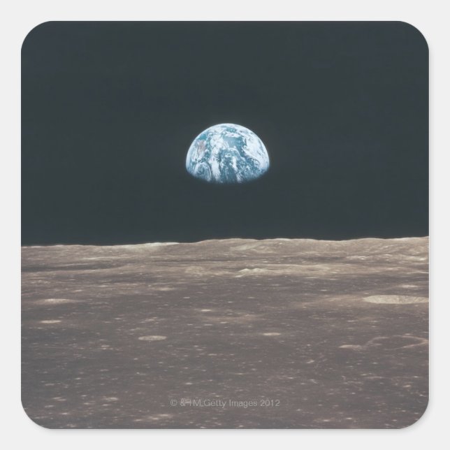 Sticker Carré La Terre vue de la Lune (Devant)