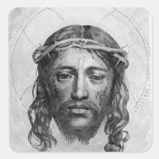 Sticker Carré La Tête du Christ, 1735 (Devant)