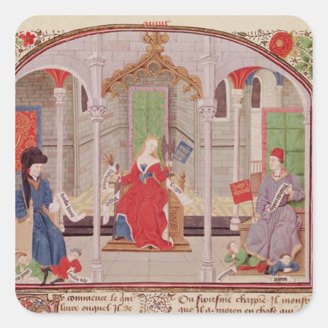 Sticker Carré La théorie de la justice (Devant)