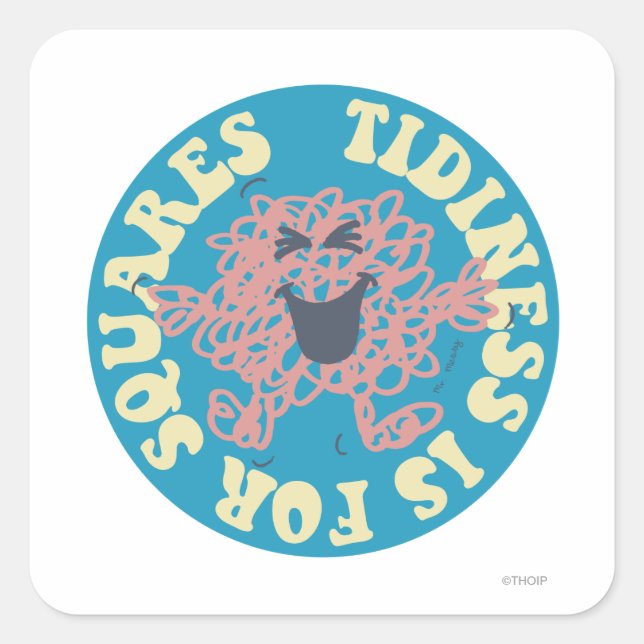 Sticker Carré La Tidiness Est Pour Les Carrés (Devant)