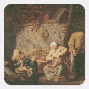 Sticker Carré La toilette