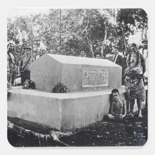 Sticker Carré La Tombe de Tusitala (Devant)