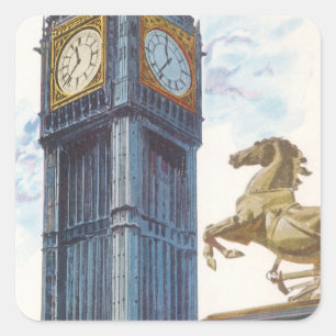 Sticker Carré La tour Big Ben au Palais de Westminster