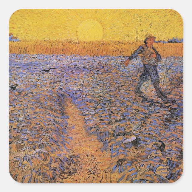 Sticker Carré La tour par Vincent van Gogh (Devant)