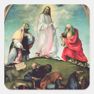 Sticker Carré La Transfiguration du Christ, c.1510-12 (huile sur