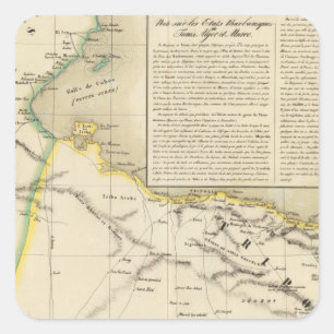 Sticker Carré La Tunisie et la Libye