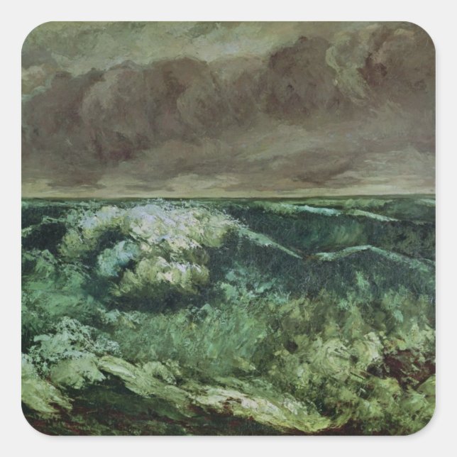 Sticker Carré La vague, après 1870 (Devant)