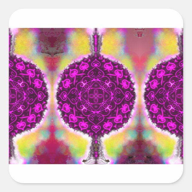 Sticker Carré La vibration de la lumière (Devant)