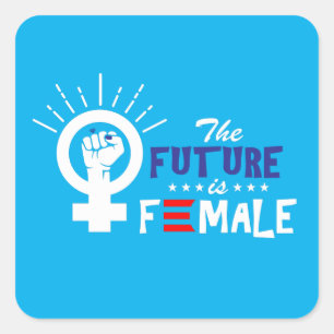 Sticker Carré La vice-présidente Kamala Harris Future est une fe