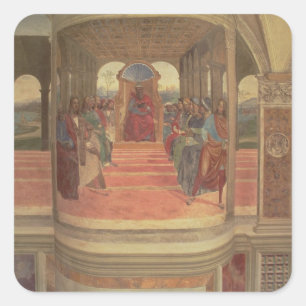 Sticker Carré La vie de St Benoît (fresque) (détail)