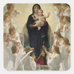 Sticker Carré La Vierge avec Angels, 1900