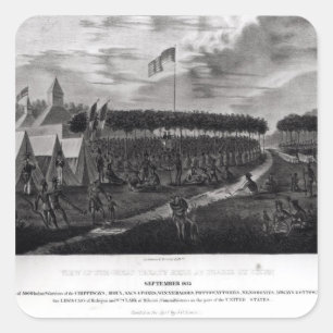 Sticker Carré La vue du grand Traité s'est tenue à la prairie 