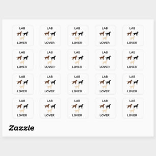 Sticker Carré Lab Lover toutes les couleurs silhouettes