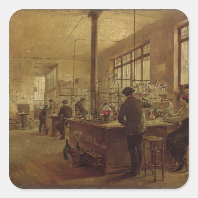 Sticker Carré Laboratoire, 1887 (Devant)