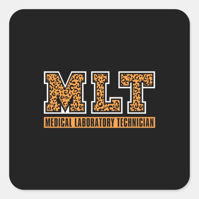 Sticker Carré Laboratoire Tech MLT Technicien de laboratoire Méd (Devant)