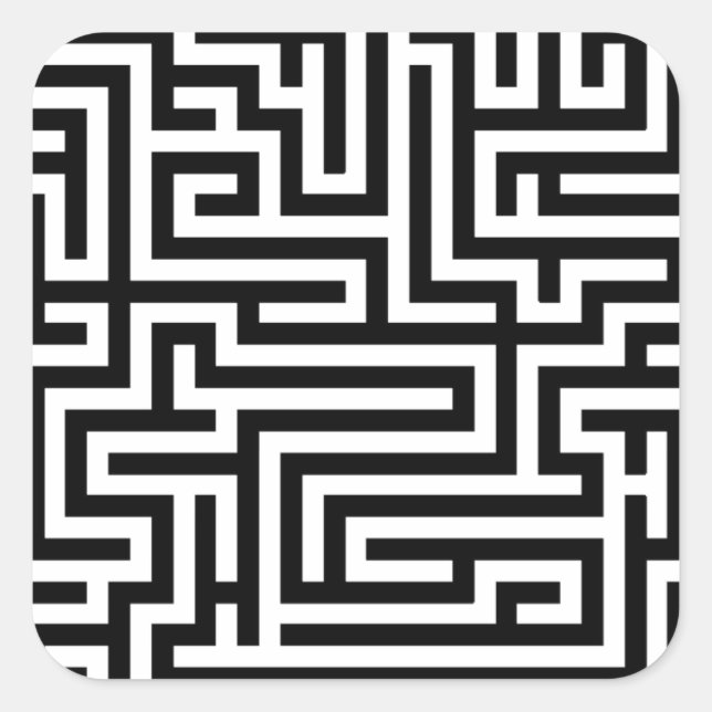 Sticker Carré Labyrinth (Devant)