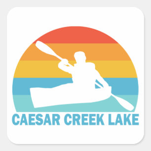 Sticker Carré Lac Caesar Creek Ohio Kayak