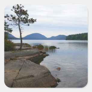 Sticker Carré Lac Eagle au parc national Acadia