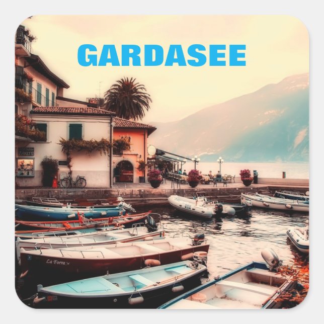Sticker Carré Lac Garda (Devant)