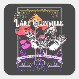Sticker Carré lac glenville carolina-nord geobird
