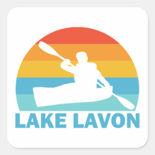 Sticker Carré Lac Lavon Texas Kayak