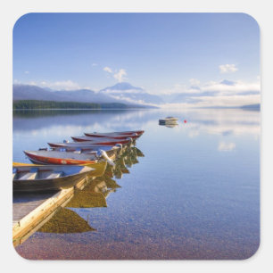 Sticker Carré Lac McDonald, Parc national des Glaciers, Montana,