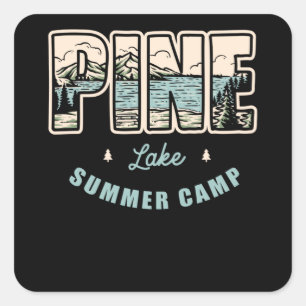 Sticker Carré Lac Pine