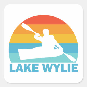 Sticker Carré Lac Wylie Caroline du Nord Caroline du Sud Carolin