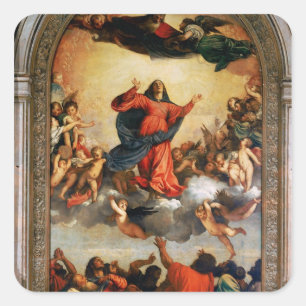 Sticker Carré L'acceptation de la Vierge, 1516-18