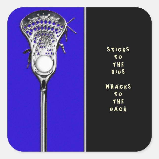 Sticker Carré Lacrosse Funny (Devant)
