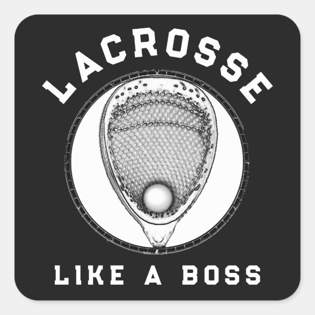 Sticker Carré Lacrosse Goalie (Devant)