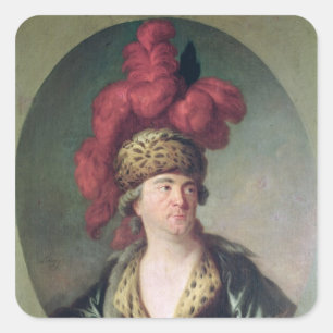Sticker Carré L'acteur Lekain dans le rôle de Genghis Khan