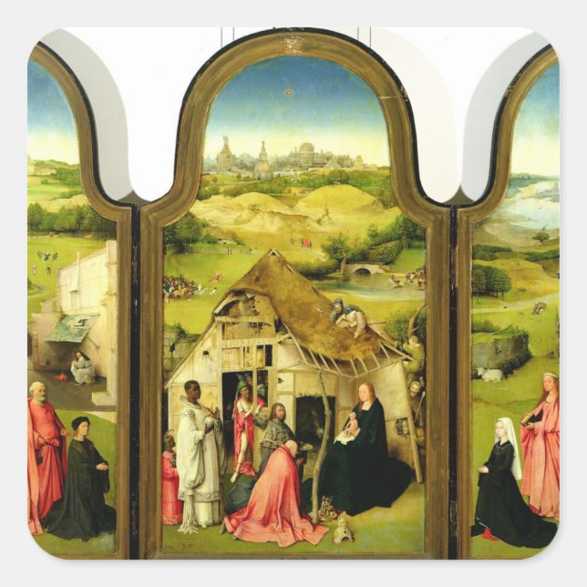 Sticker Carré L'Adoration des Mages, 1510 (Devant)