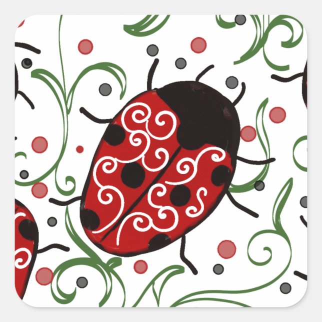 Sticker Carré Ladybug (Devant)
