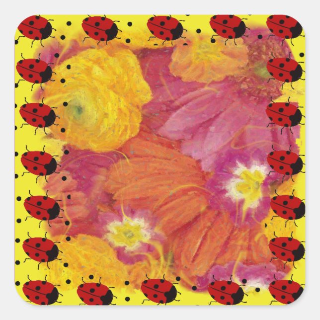 Sticker Carré Ladybug (Devant)