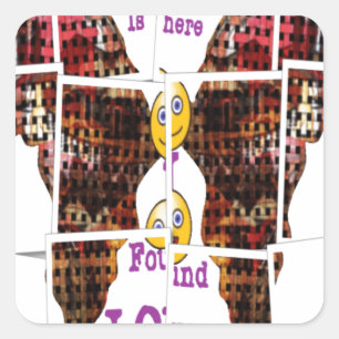 Sticker Carré L'Afrique c'est là que j'ai trouvé l'amour