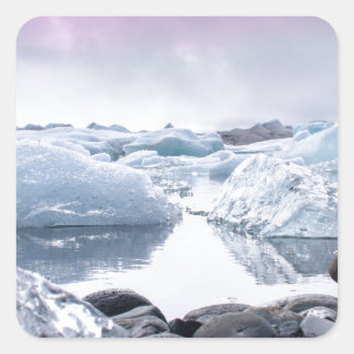 Sticker Carré Lagune des glaciers d'Islande