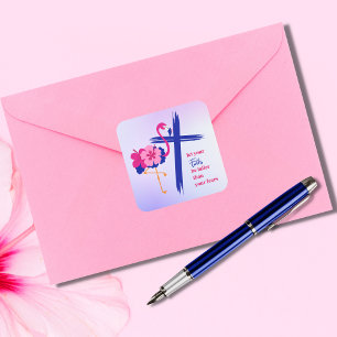 Sticker Carré Laissez votre foi être plus grande que vos peurs C