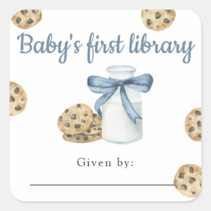 Sticker Carré Lait et biscuits Première bibliothèque de Baby