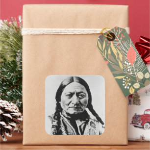 Sticker Carré Lakota Chef Abandon : assis Bull Fort Buford