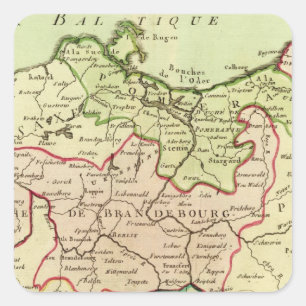Sticker Carré L'Allemagne et la Pologne