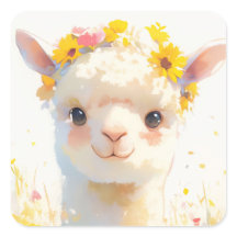 L'Alpaca Couronné de Fleurs