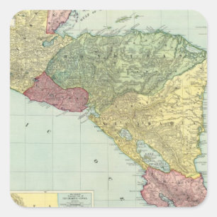 Sticker Carré L'Amérique Centrale 2