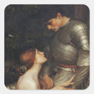 Sticker Carré Lamia [John William Waterhouse]